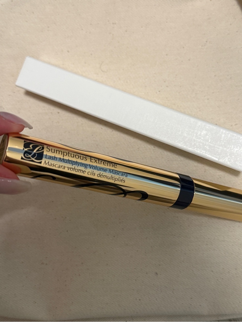 Estee Lauder Mascara Tube in Gold with Black Accent